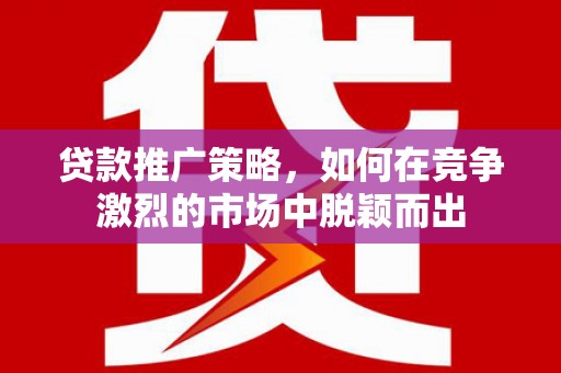 长岛贷款推广策略，如何在竞争激烈的市场中脱颖而出