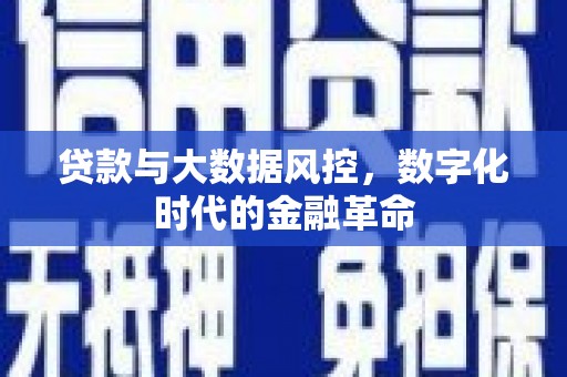 长岛贷款与大数据风控，数字化时代的金融革命
