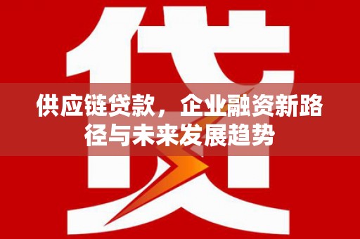 长岛供应链贷款，企业融资新路径与未来发展趋势