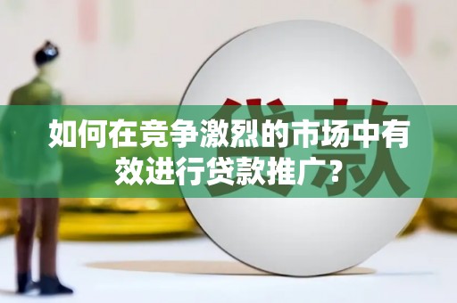 长岛如何在竞争激烈的市场中有效进行贷款推广？
