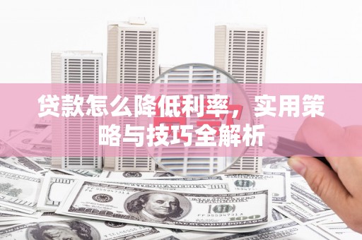 长岛贷款怎么降低利率，实用策略与技巧全解析