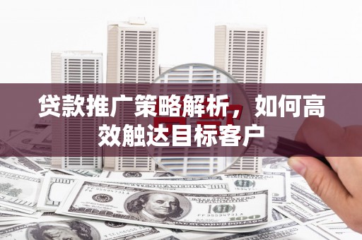 长岛贷款推广策略解析，如何高效触达目标客户