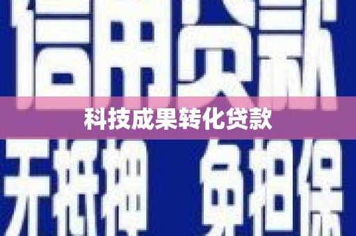 长岛科技成果转化贷款