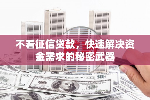长岛不看征信贷款，快速解决资金需求的秘密武器