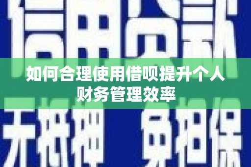 长岛如何合理使用借呗提升个人财务管理效率
