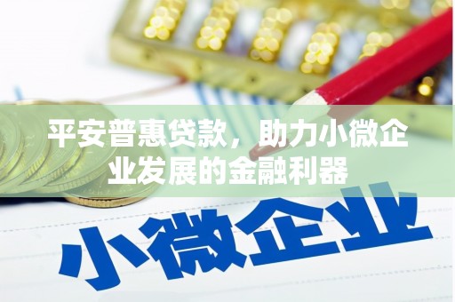 长岛平安普惠贷款，助力小微企业发展的金融利器