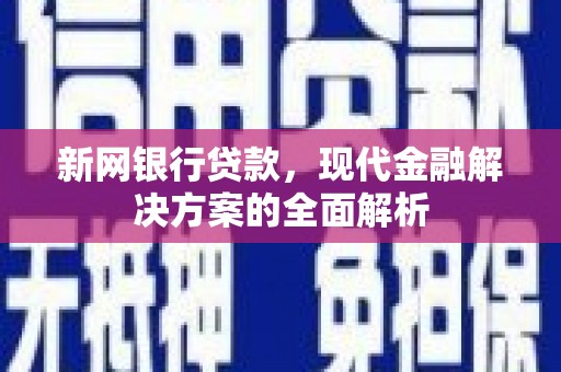 长岛新网银行贷款，现代金融解决方案的全面解析