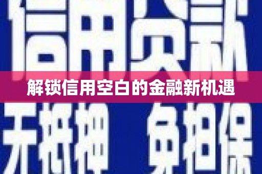 长岛解锁信用空白的金融新机遇