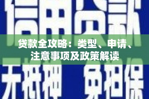 长岛贷款全攻略：类型、申请、注意事项及政策解读